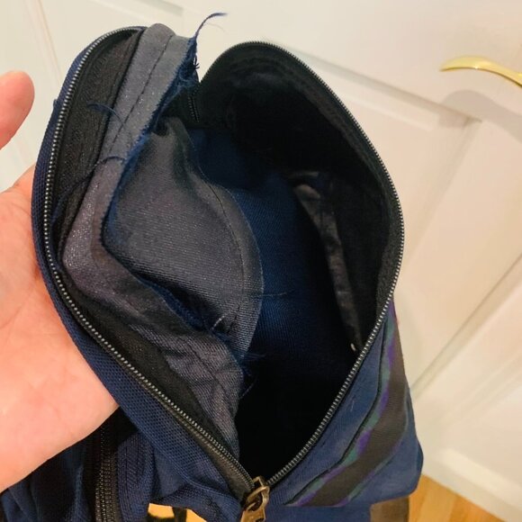 Vintage JanSport Southwest Geometric Pattern Bag BACKPACK Leather 90's 1990 - Picture 3 of 13